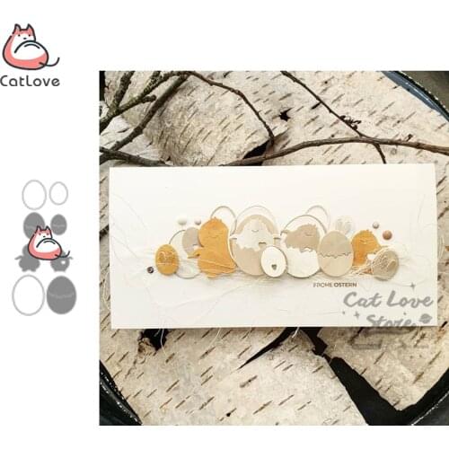 Chicken Broken Egg Metal Cutting Dies Scrapbooking Stencil Die Cuts Card Making DIY Decorative Craft Embossing New Dies For 2020