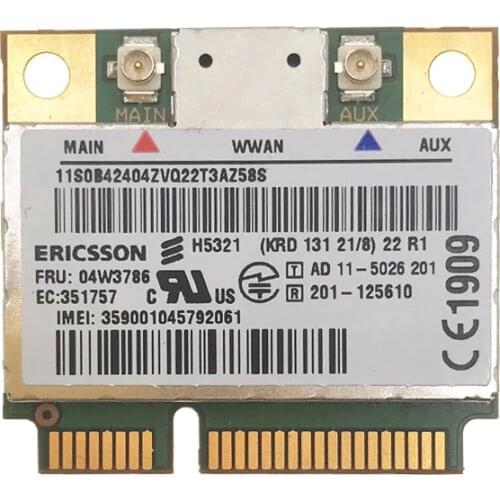 H5321 H5321gw FRU 04W3786 60Y3297 3G WWAN Network Card Module For Lenovo Thinkpad X230 T520 T430 T430I W530 E535 E335