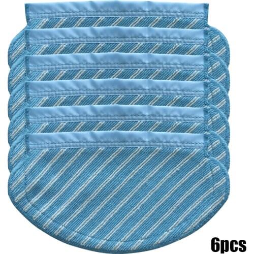 6 X Mop Cloths Microfiber Pads For Ecovacs Deebot Ozmo 920 950 T5 Vacuum Cleaner Cover Mopping Cloth Mop Pad Sweeper Replacement