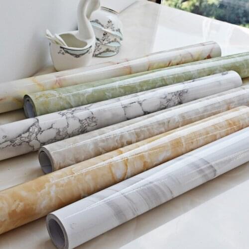 5M kitchen bathroom stickers peeled and glued waterproof and heat-resistant marble self-adhesive wallpaper countertop cabinets