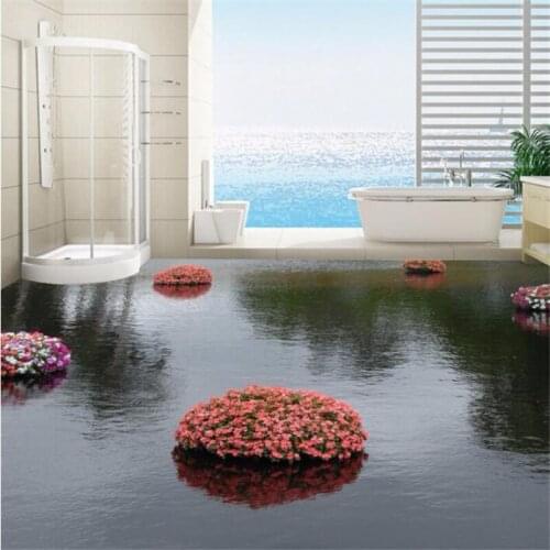 Wellyu Custom Flooring 3d обои Beautiful Aqua Living Room Shopping Flooring Self-adhesive 3d flooring papel de parede wallpaper