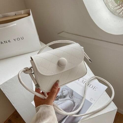 2021 new solid Japanese Korean French small square bag womens Fashion Shoulder Bag