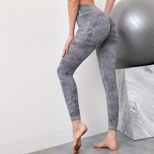 New Arrival Custom Comfortable And Stylish Fitness Yoga Pants Tie-Dye High Waist Workout Women Leggings