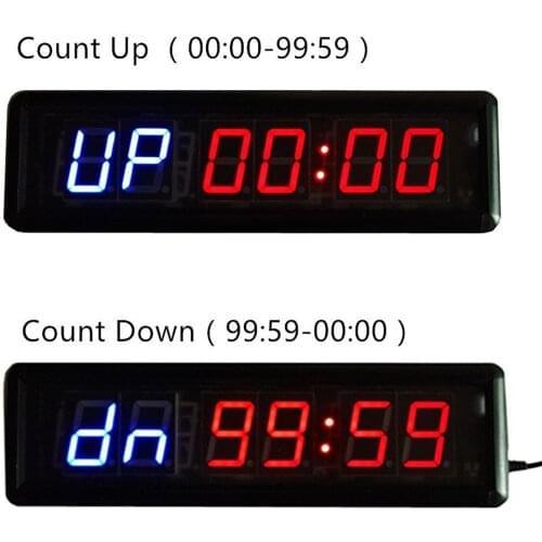 Fitness Equipment Gym CrossFit Interval Training Timer Remote Large LED Digital Wall Clock Modern Design Home Decor