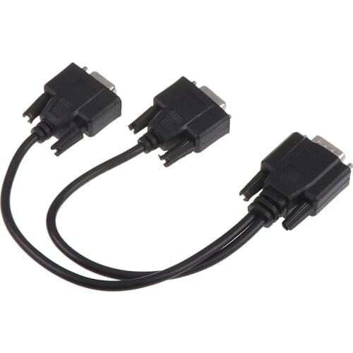 15Pin VGA male to 2 vga svga female adapter splitter video monitor cable