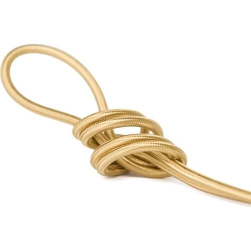 Golden-Decorative Cloth Covered braided Cable vintage Edison style electrical Wire Antique Textile Braided lamp cord 2*0.75MM