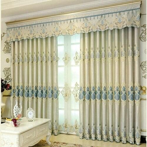 Luxury Curtains For Living Room Window Door Valance Embroidered Tulle Rideaux Cortinas Para Sala De EstarSold Sold by Set