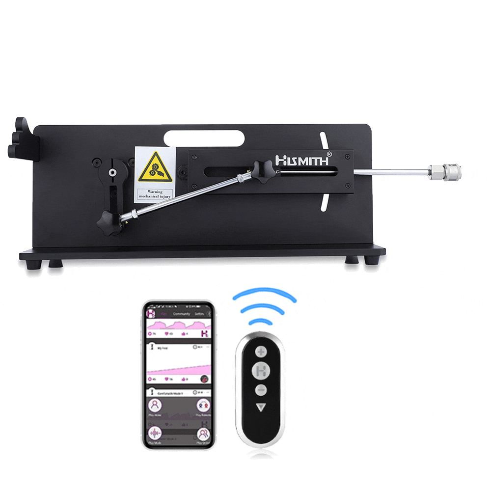 Hismith sex machine with KlicLok Connector app controlled vibrator silicone dildo Adjustable Power Sex Machines For Woman