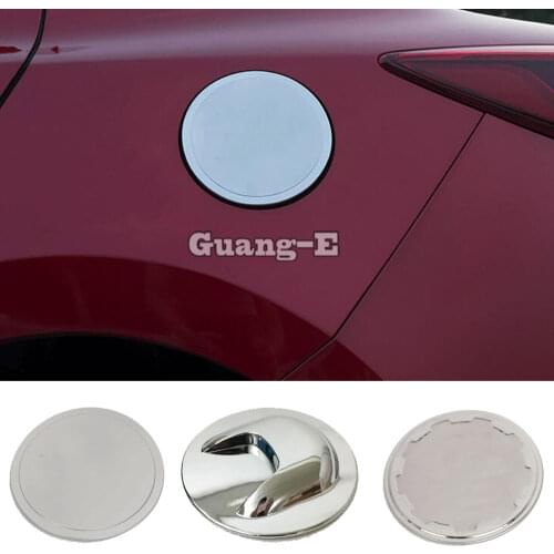 Car Body Styling Gas/Fuel/Oil Tank Cover Cap Stick Lamp Frame Trim 1pcs For Mazda 3 Axela M3 2014 2015 2016 2017 2018 2019
