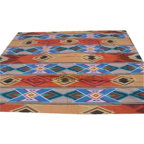 Completed Hand Crafted Needlepoint Colorful Floral Natural Sheep Wool Carpets For Living Room Pattern