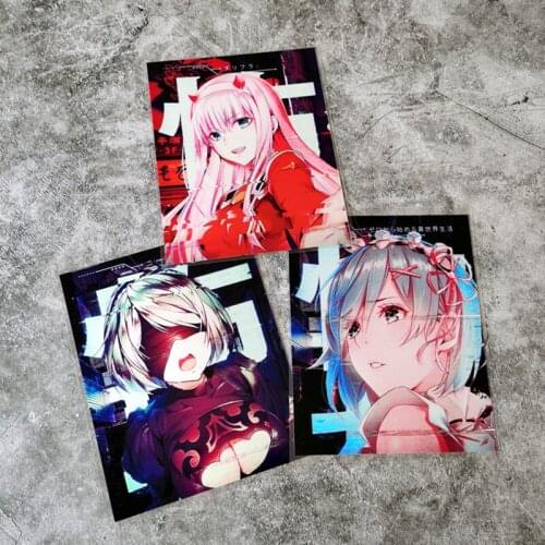 Japanese Anime Tore Cartoon Cute Girl Car Window Sticker Decals Waterproof for Truck Vans Motor Guitar