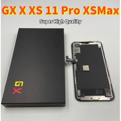 GX Soft OLED for iPhone X XS MAX LCD Display Mobile Phone 3D Touch Digitizer Assembly Replacement Screen For iPhoneX 11 Pro OLED