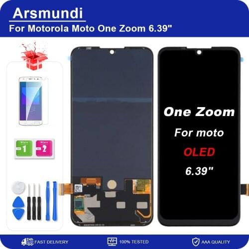 OLED 6.39" For Moto One Zoom XT2010 Xt12010-1 Lcd Screen Display Touch Glass Digitizer Assembly For Moto One Pro LCD