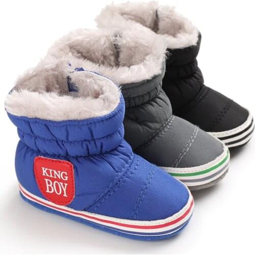 Winter Boy Girls Baby Soft Sole Snow Boots Warm Crib Shoes Toddler Boots Prewalk for 0-18months