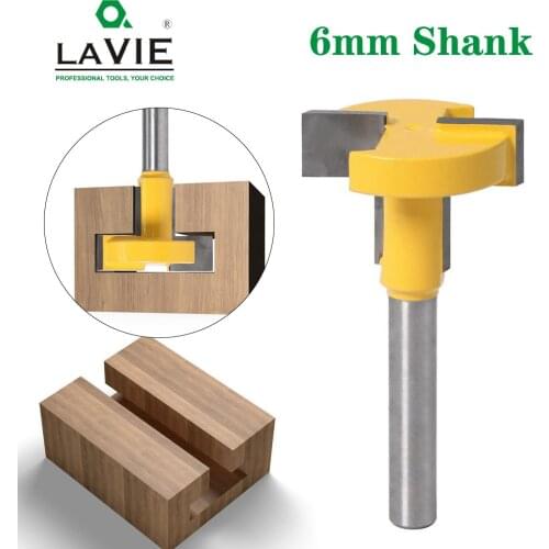 1Pc 6mm shank T-shaped knife slotting knife hook milling cutter wood frame hanging wall gong knife woodworking milling cutter