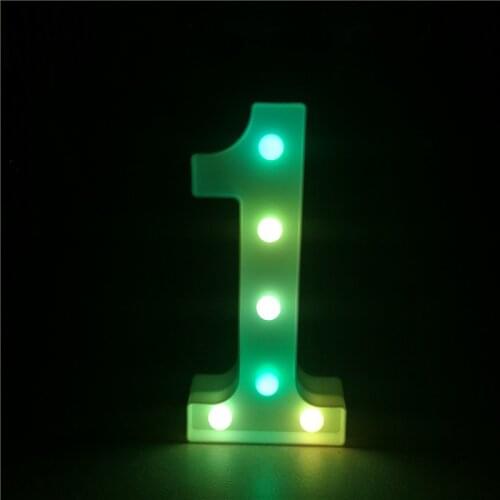1Pcs Number 1st 2nd 3rd Colorful LED String Night Light Lamp Happy Birthday Anniversary Wedding Decoration Event Party Supplies