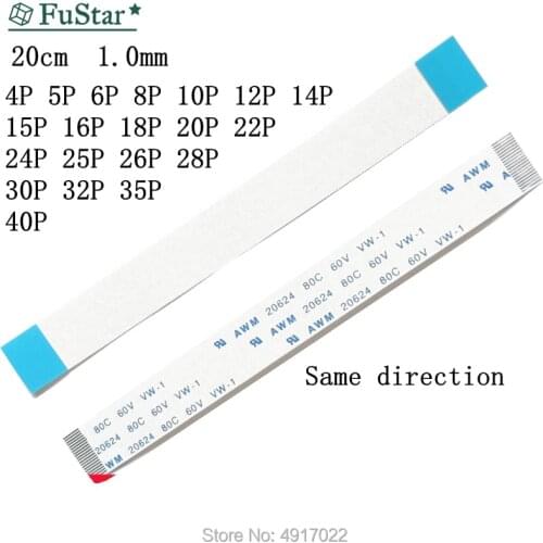 10pcs 20cm 1.0mm For Raspberry Pi Camera Flex Cable Extention 6P 8P 15Pin FFC Flat Wire Cable For Raspberry Pi 3 Model B+ / 3 /2
