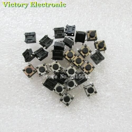 100PCS SMD Switch 6*6*4.3mm 6*6*5mm 6/7/8/9/10/11/12/13/14/17 6X6 4Pin Tactile Tact Push Button Micro Switch Self-reset Switches