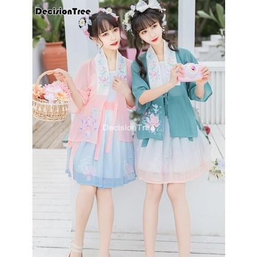 2021 chinese festival year costumes dresses for woman stage wear folk dance robe hanfu tang suit floral clothing