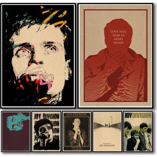 22 Designs Joy Division Kraftpaper Poster Artwork Ian Curtis Fancy Wall Sticker for Coffee House Bar