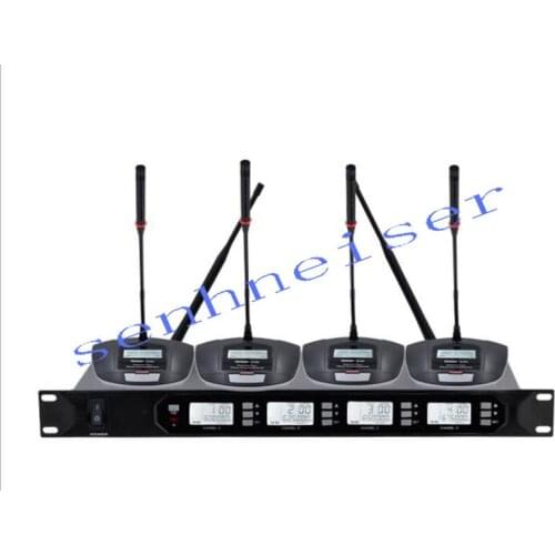 ZiXuan 4 Channel Wireless Conference Microphone System Professional Microphone 4 Channel Dynamic