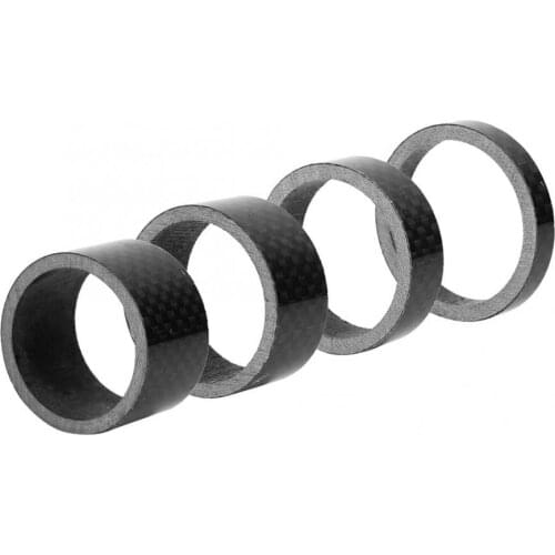4pcs Carbon Fiber 28.6mm Bicycle Spacers 5/10/15/20mm Ultralight Headset Washer Stem Spacer Bike Headset Parts Cycling Washer