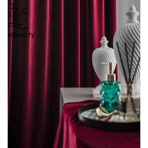 Christmas Velvet Curtains for Living Room Bedroom Window Curtains Balcony Theater Custom American Red Shading Dining Home Decor