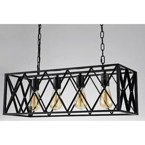 American retro industrial style clothing store cafe internet cafe restaurant personality creative iron bar chandelier