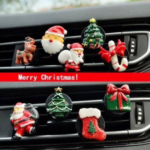 Car Perfume Clip Fragrance Air Vent Freshener Christmas Tree Gifts Auto Interior Outlet Decoration Accessory Trim Diffuser