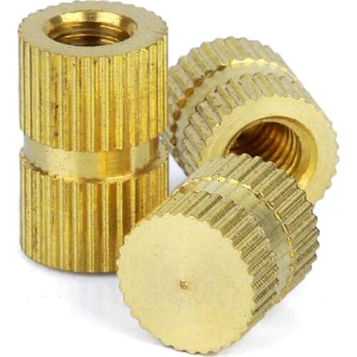 【B-Type】M6 M8 Brass Inserts Nut , Plastic Mould Brass Knurled Threaded Nuts ,B019