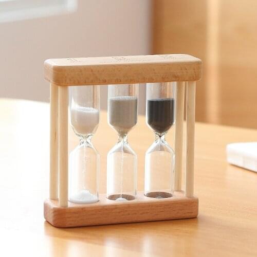 1/3/5 Minutes Glass Hourglass Wood Frame Sand Timer Clock Home Decor Birthday Day Gift Ampulheta Reloj De Arena Craft Ornaments