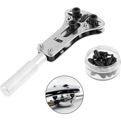 Watch Case Opener Adjustable Screw Back Remover Waterproof Wrench Watch Repair Tool With 18Pcs Replacement Parts