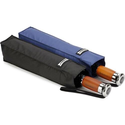 Osdonna double-layer business automatic umbrella to increase the umbrella surface wind and rain folding black umbrella