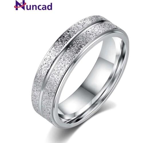 Europe and America titanium steel high-grade creative fashion double-layer frosted ring ring female jewelry