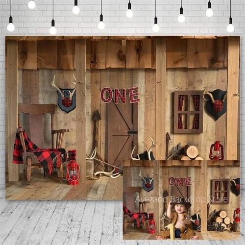 Avezano Backdrops 1st Birthday Party Western Cowboy Wild Animal Boy Photography Backgrounds For Photo Studio Photozone Photocall