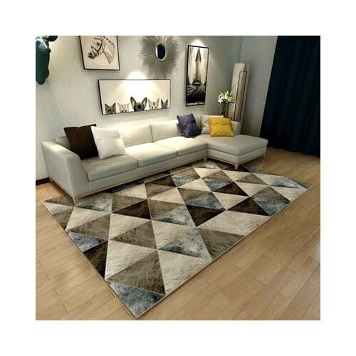 Morocco Style Beige White Geometric Pattern Cotton Living Room Rug/pastoral Decoration Bedside Carpet, Nordic Coffee Table Mat