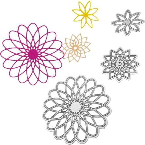 Julyarts Three flowers Scrapbooking Material Cutting Dies New Stencil Scrapbooking Photo Album Card Paper Embossing Craft DIY