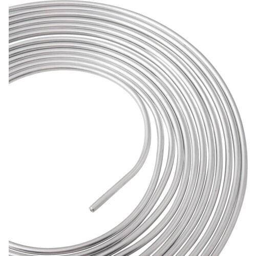 25 Feet Brake Line Tubing Kit Includes 16 Fittings Silver 02" Wall Thickness