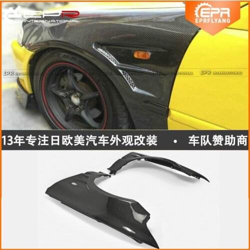 Suit For 1992-1995 Civic Eg Vented Carbon Fiber Modified Leaf Front Sand Board Ventilation Wing