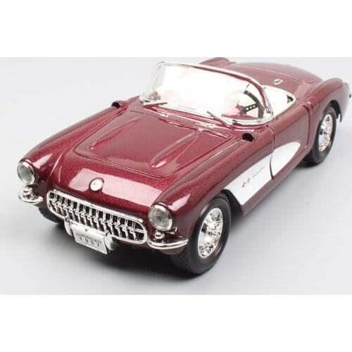 Diecast 1:24 Scale 1957 Chevrolet Corvi Roadster Static Simulation Model Collection Decorations Hot Toys for Boys 1/43
