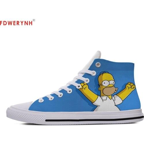 Man Casual Shoes The Simp-sons Cute Funny Kawaii Lightweight Breathable Zapatillas Couple Footwear Unisex Zapatos Hombre