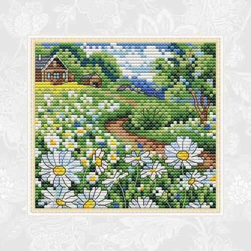 Cross Stitch Kits Daisy Counted Printed Canvas Sale 11CT 14CT DMC Handwork Embroidery Needlework Sets Home Decoration