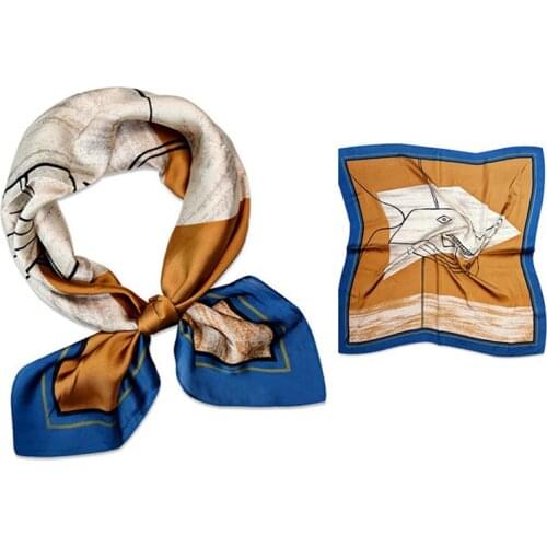 New 2021 han edition abstract 70 * 70 square emulation silk scarves tourism spring summer style fashion women scarf