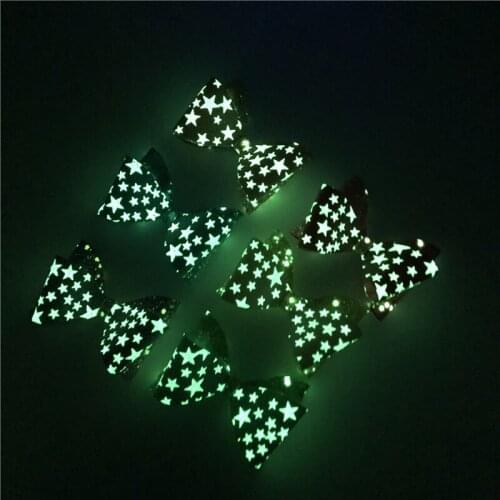 New Rainbow 30x135cm/roll Stars Glow in Dark Chunky Glitter fabric, bow making material, craft DIY handmade supply