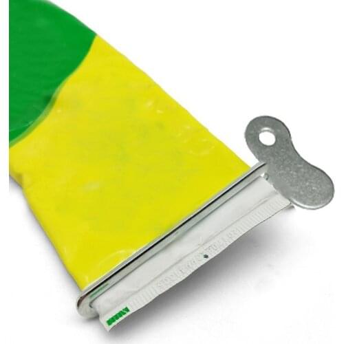 New Steel Metal Tube Toothpaste Squeezer Tube Bathroom Hair Color Dye Cosmetic Paint Squeezer Tube Rolling Washroom