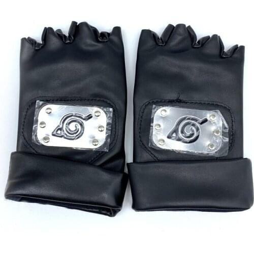 Hatake Kakashi PU Material Gloves Accessories Kakashi Mittens Anime Costumes Apparel Around Props Anime Cosplay