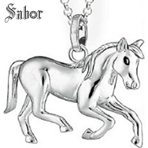 Silver color Horse Chokers Necklaces & Pendants Fashion Jewelry Pendant Necklace Gift for Women Men thomas jewellery