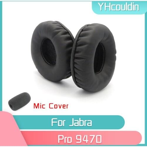 YHcouldin Earpads For Jabra Pro 9470 Pro9470 Headphone Accessaries Replacement Wrinkled Leather