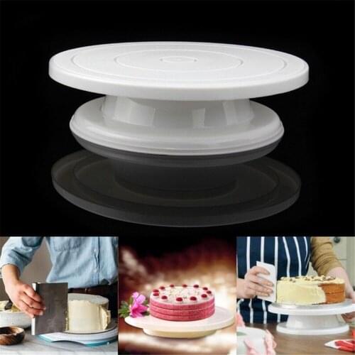 10 Inch Cake Turntable Rotating Anti-skid Round Cake Stand Cake Decorating Tools Cake Rotary Table Kitchen DIY Pan Baking Tools
