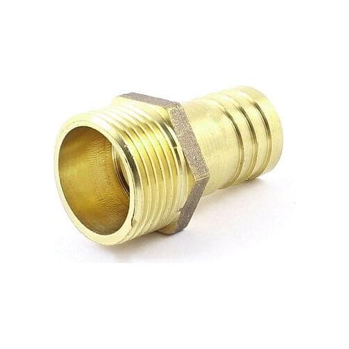1pc Brass Straight Quick Joint Connector 19mm/25mm Hose Barb Male Thread Diameter 3/8PT 1/2PT 3/4PT 1PT
